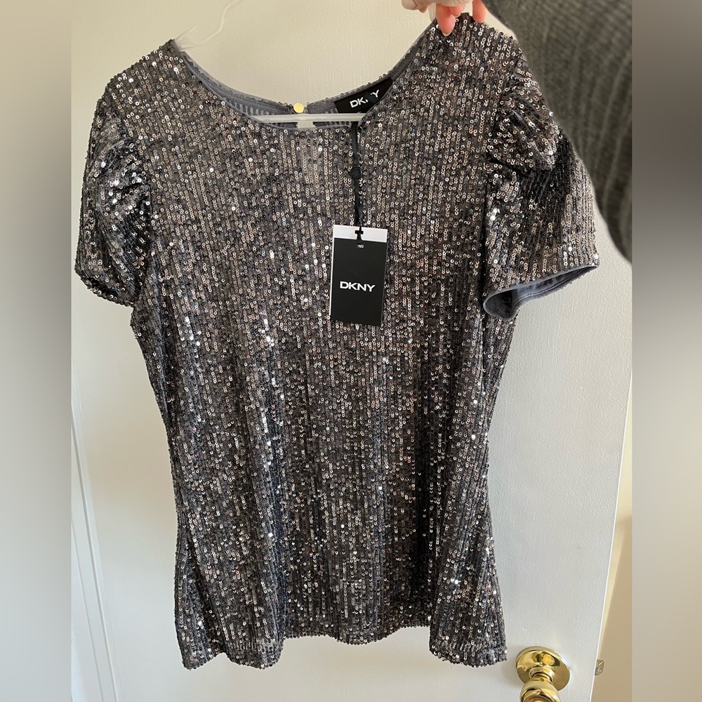 DKNY sequin top, size S